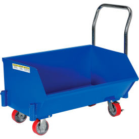 Vestil™ Steel Low Profile Hopper 1/4 Cu. Yd. 1000 lb. Capacity Blue SLPT-24