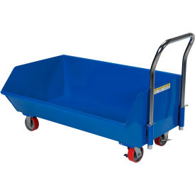 Vestil™ Steel Low Profile Hopper 1/3 Cu. Yd. 1000 lb. Capacity Blue SLPT-33