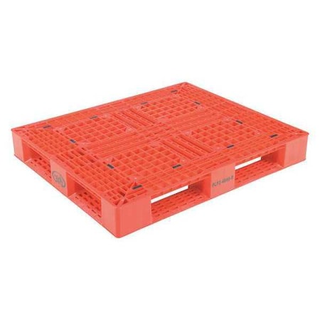 Red Plastic Pallet, 8000 lb., 48 x 40 MPN:PLP2-4840-RED