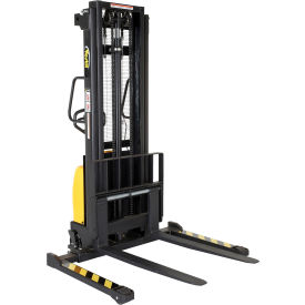 Vestil™ Hand Pump DC Powered Stacker with Adjustable Forks & Legs 118