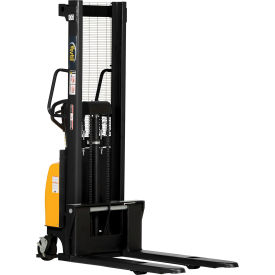 Vestil Combination Battery Powered & Hand Pump Lift Stacker 63