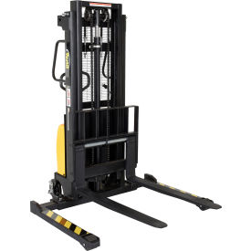 Vestil™ Hand Pump DC Powered Stacker with Adjustable Forks & Legs 98