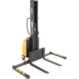Vestil™ Steel Narrow Mast Stacker DC Powered Adjustable Forks & Legs 63