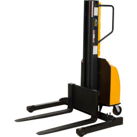 Vestil™ Steel Narrow Mast Stacker DC Powered Adjustable Forks & Legs 98