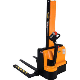 Vestil™ Steel Narrow Mast Stacker DC Powered Adjustable Fork/Legs 62