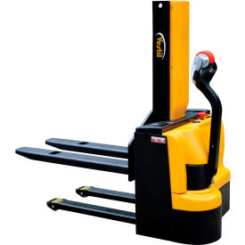 Vestil Fully Powered Narrow Mast Stacker SNM3-43-FF-27 w/ Fixed Forks/Straddle Legs - 3000 Lb. Cap SNM3-43-FF-27