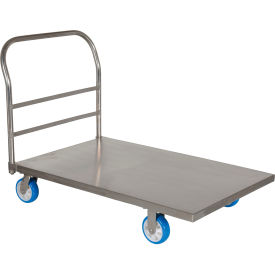 Vestil Stainless Steel Deck Platform Truck SSPT-3048 - 48 x 30 2000 Lb. Capacity SSPT-3048