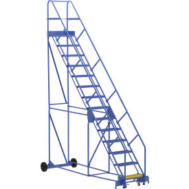 Vestil™ 14 Step Steel Rolling Ladder 50 Degree 24