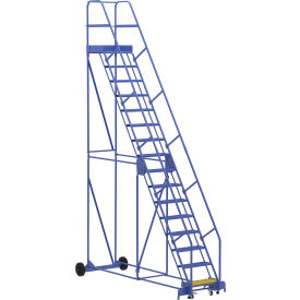Vestil™ 16 Step Steel Rolling Ladder 58 Degree 24