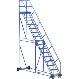 Vestil™ 16 Step Steel Rolling Ladder 50 Degree 24