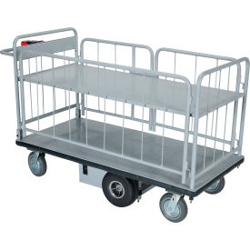 Vestil™ Electric Material Handling Cart w/Sides 1 Shelf 68-7/8