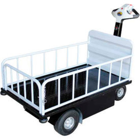 Vestil 1 Shelf Battery Powered Traction Drive Platform Truck 750 Lb. Cap. NE-CART-2