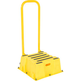 Vestil™ 1 Step Polyethylene Nestable Stool w/Handrail & Casters 28-5/8