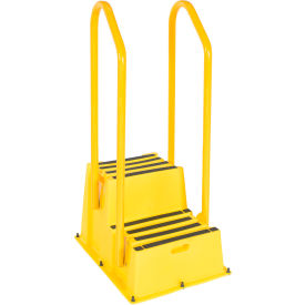Vestil™ 2 Step Polyethylene Nestable Stool with Handrails 33