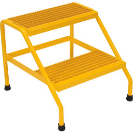Aluminum Yellow Step Stand - 2 Step Welded - SSA-2-Y SSA-2-Y