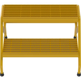 Aluminum Yellow Wide Step Stand - 2 Step Welded - SSA-2W-Y SSA-2W-Y