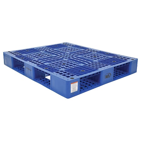 Blue Plastic Pallet, 6000 lb., 48 x 40 MPN:PLP2-4840-BLUE