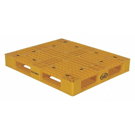 High Density Polyethylene (HDPE) Pallet, 47.375 in L, 39.5 in W, 6 H MPN:PLP2-4840-YELLOW