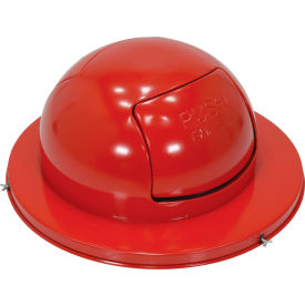 Vestil™ Steel Dual Door Waste Disposal Top For 55 Gallon Drum Red TRASH-TOP-DD-RD