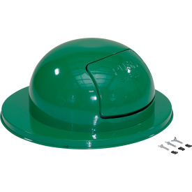 Vestil™ Steel Waste Disposal Top For 55 Gallon Drum Green TRASH-TOP-GN