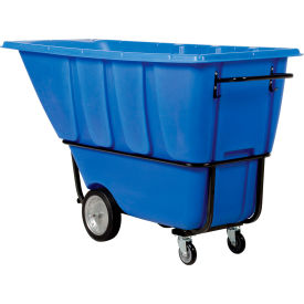 Vestil™ Extra Heavy Duty Plastic Tilt Truck 1 Cu. Yd. Capacity 2100 lb. Capacity Blue TDT-100-HD-BLUE