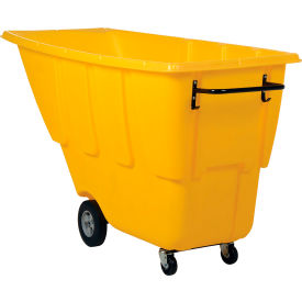 Vestil™ Standard Duty Plastic Tilt Truck 1 Cu. Yd. Capacity 850 lb. Capacity Yellow TDT-100-LD-YELLOW