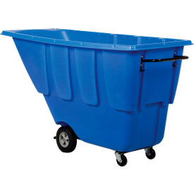 Vestil™ Heavy Duty Plastic Tilt Truck 1 Cu. Yd. Capacity 1250 lb. Capacity Blue TDT-100-MD-BLUE