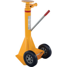 Vestil™ Spin Top Ratchet Trailer Stabilizing Jack Hard Rubber Wheels 40000 lb. Lifting Cap. SP-TOP-R