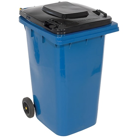 TH Series 64 gal Rectangular Outdoor Can, Blue, Lift Up, HDPE, 23 1/2 in MPN:TH-64-BLU