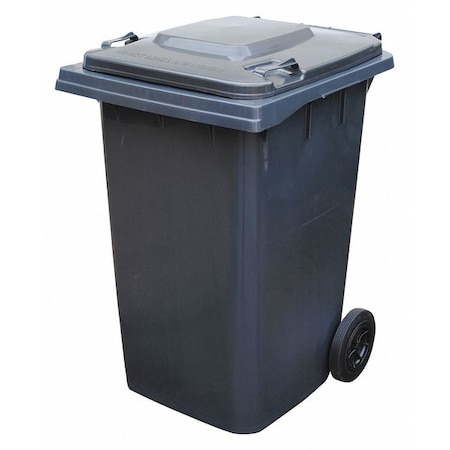 TH Series 95 gal Rectangular Outdoor Can, Gray, Lift Up, HDPE, 28 1/4 in MPN:TH-95-GY