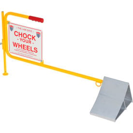 Vestil™ Aluminum Wheel Chock with Sign 11-7/8
