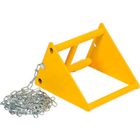 Vestil™ Fabricated Steel Wheel Chock with 10' Security Chain 9-15/16