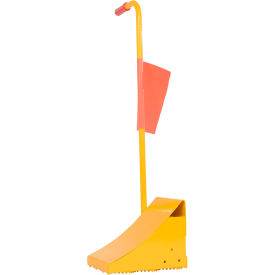 Vestil™ Fabricated Steel Wheel Chock w/ Ergonomic Handle & Flag 10-3/4
