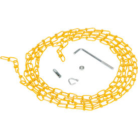 Vestil™ Steel Double Loop Coil Chain Yellow with Hanger 15'L Chain OH-15-YEL