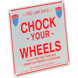 Vestil™ Aluminum Enamel Wheel Chock Sign 1/16