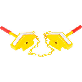 Railroad Twin Single Rail Car Chocks with Handle Combo SRC/SRC SRC/SRC