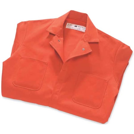 CC14 Coverall, Cotton, 8.5 oz Fabric Weight, 31 1/2 in Inseam, Orange, 46 Regular MPN:CC14OR RG 46