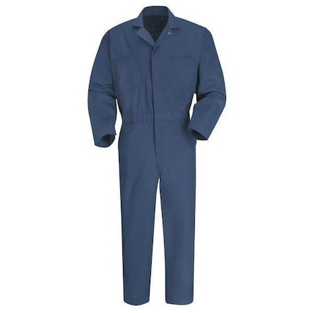 CT10 Coverall, Cotton/Polyester, 7.25 oz Fabric Weight, 30 in Inseam, Navy, 54 Regular MPN:CT10NV RG 54