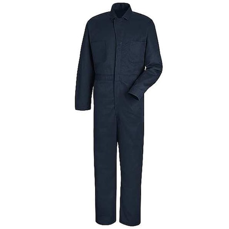 CC14 Coverall, Cotton, 8.5 oz Fabric Weight, 31 1/2 in Inseam, Navy, 48 Regular MPN:CC14NV RG 48