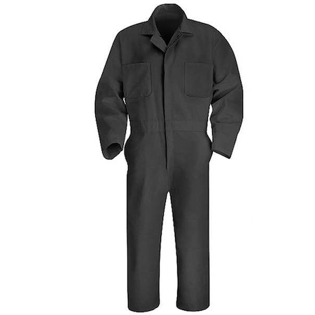 CT10 Coverall, Cotton/Polyester, 7.25 oz Fabric Weight, 30 in Inseam, Gray, 44 Regular MPN:CT10CH RG 44
