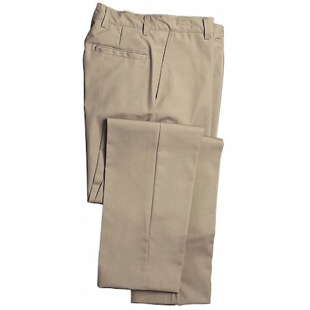 Men's Industrial Work Pants, 36 in, Tan, Cotton/Polyester MPN:PT20KH 36 34