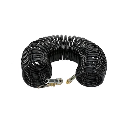 Black Braided Coil Hose, 1/4