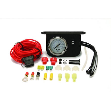Illuminated Dash Panel Gauge Kit, White Face (200 PSI, 30 Amp) MPN:20065
