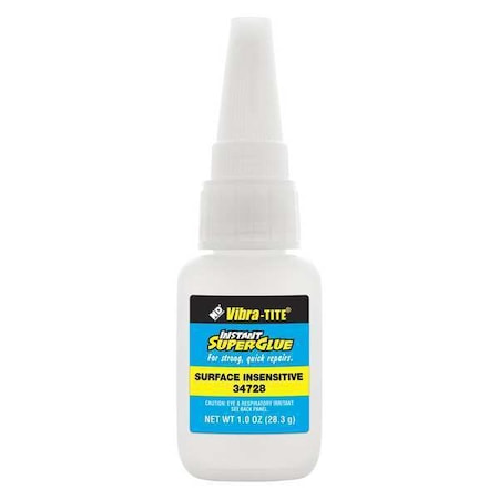 Instant Adhesive, 347 Series, Clear, 1 lb, Bottle MPN:34728