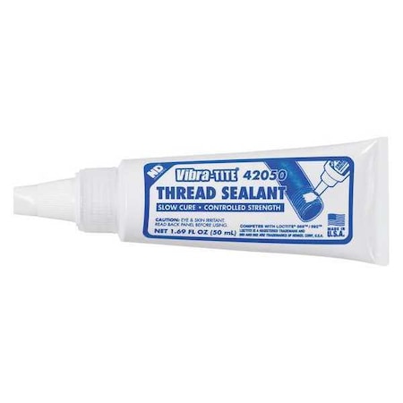 Thread Sealant, White, Liquid, 1.7 fl oz, Tube MPN:42050