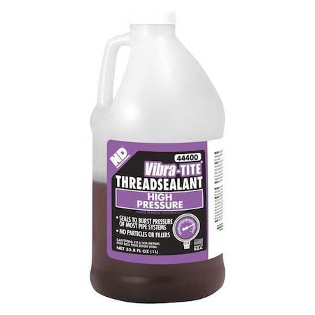 Vibra-TITE 44400 Thread Sealant, Brown, 444 High Pressure Hydraulic Anaerobic Sealant, 1L Bottle MPN:44400
