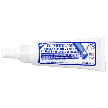 Pipe Thread Sealant, 460, White, Paste, 1.7 fl oz, Tube MPN:46050