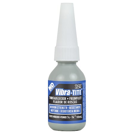 Threadlocker, VIBRA-TITE 121, Blue, Medium Strength, Liquid, 10 mL Bottle MPN:12110