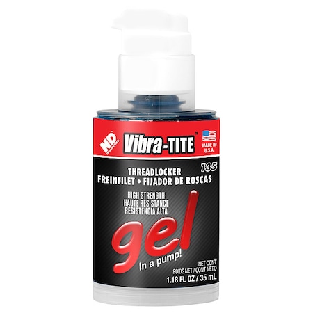 Threadlocker, VIBRA-TITE 135, Red, High Strength, Liquid, 35 mL Bottle MPN:13535