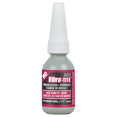 Threadlocker, VIBRA-TITE 146, Red, High Strength, Liquid, 10 mL Bottle MPN:14610